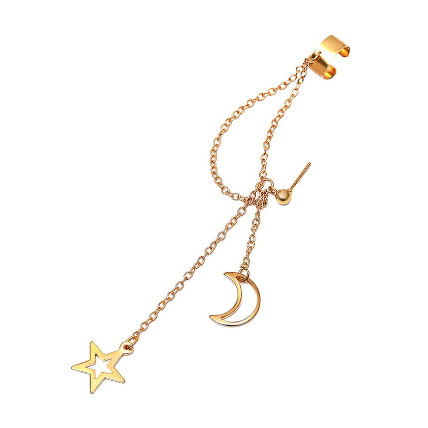 Cuff Pendant Moon Alloy Ear Star
