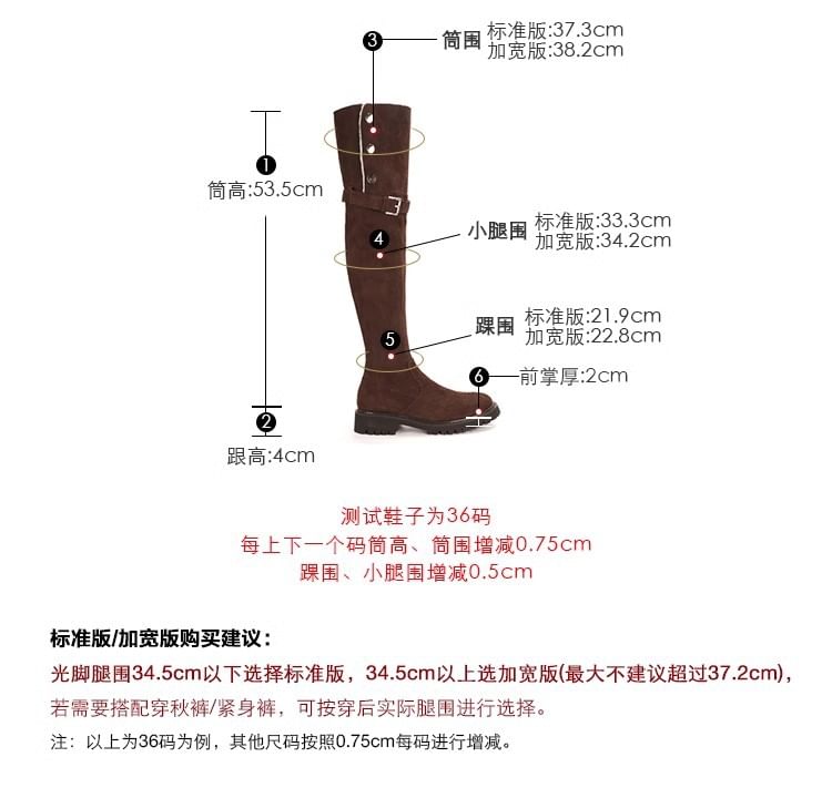 Over-the-Knee Boots Fleece-Lined