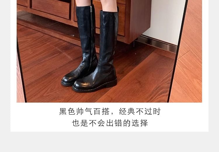 Boots Faux Over-the-Knee Leather
