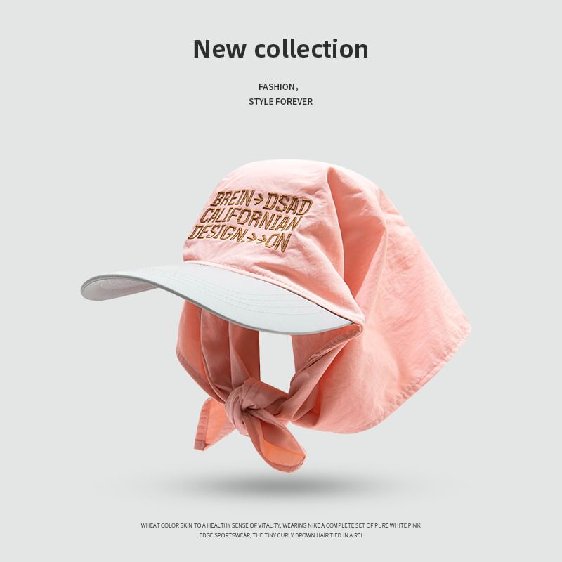 Scarf Embroidered Brim Lettering Head with