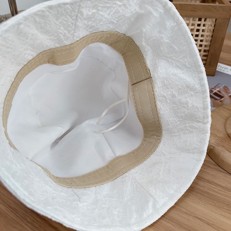 Plain Bucket Shirred Hat