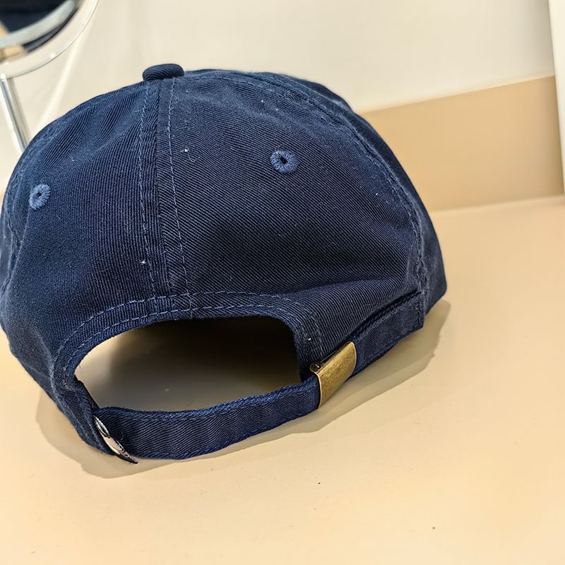 Embroidered Cap Lettering Distressed Baseball