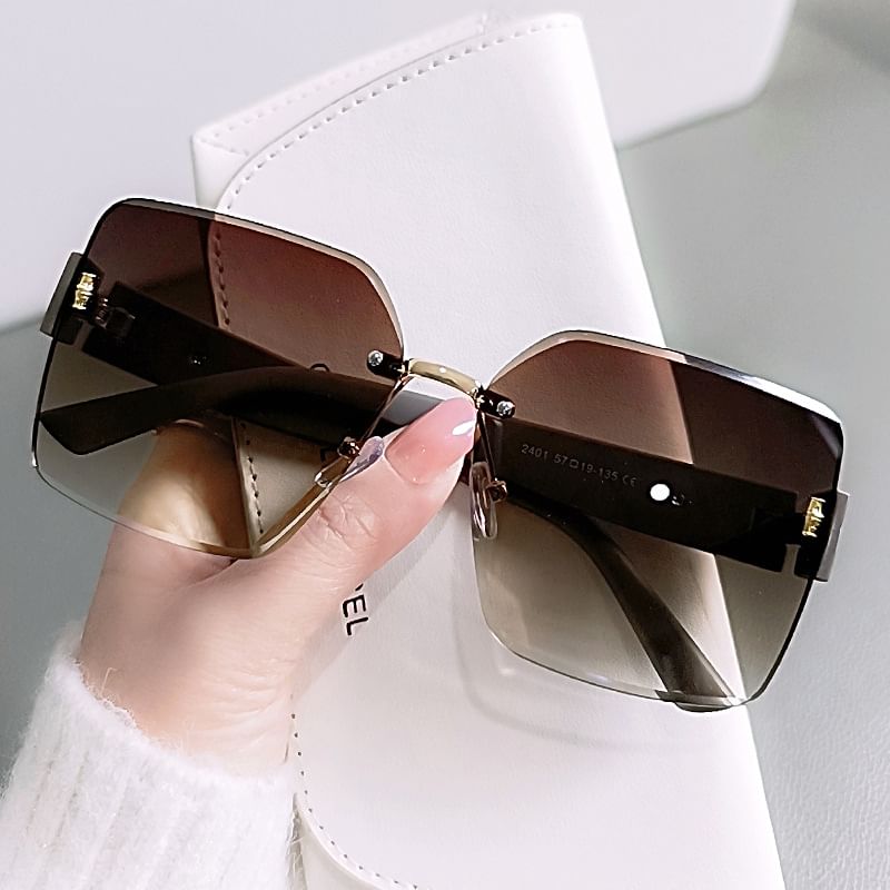 Frameless Square Sunglasses
