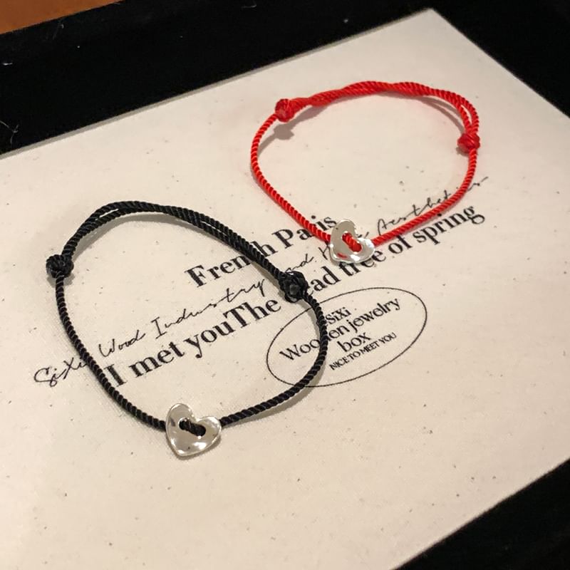 Heart Alloy String Bracelet