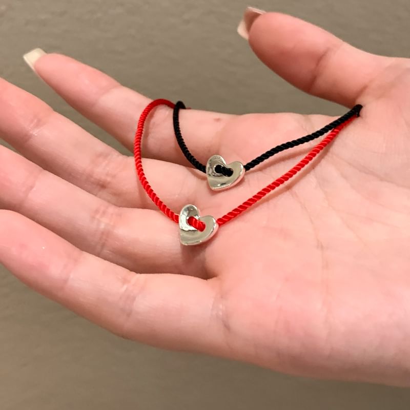 Heart Alloy String Bracelet