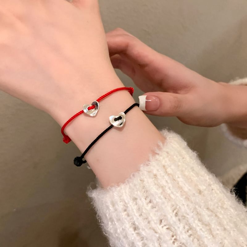 Heart Alloy String Bracelet