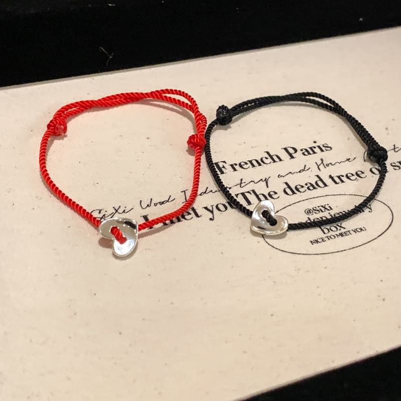 Heart Alloy String Bracelet