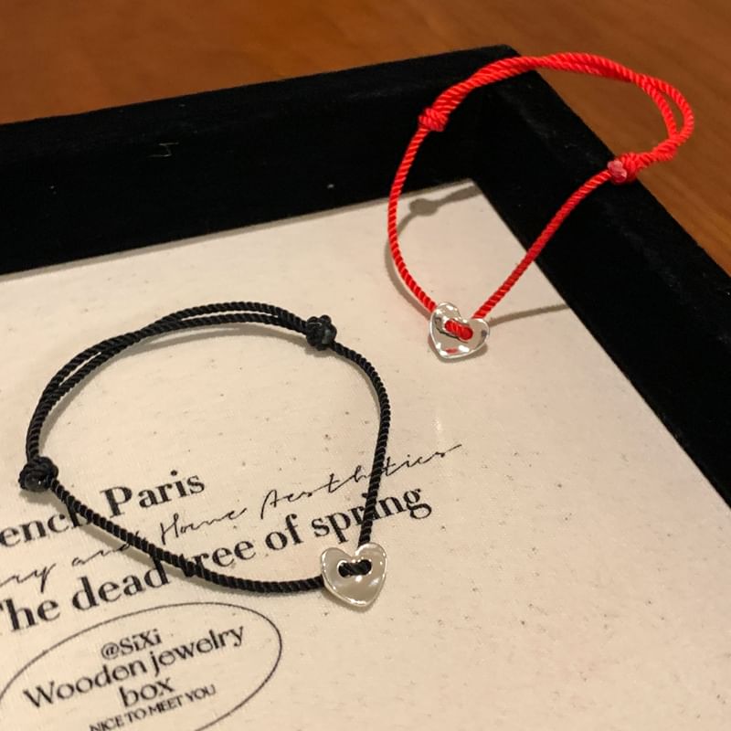 Heart Alloy String Bracelet