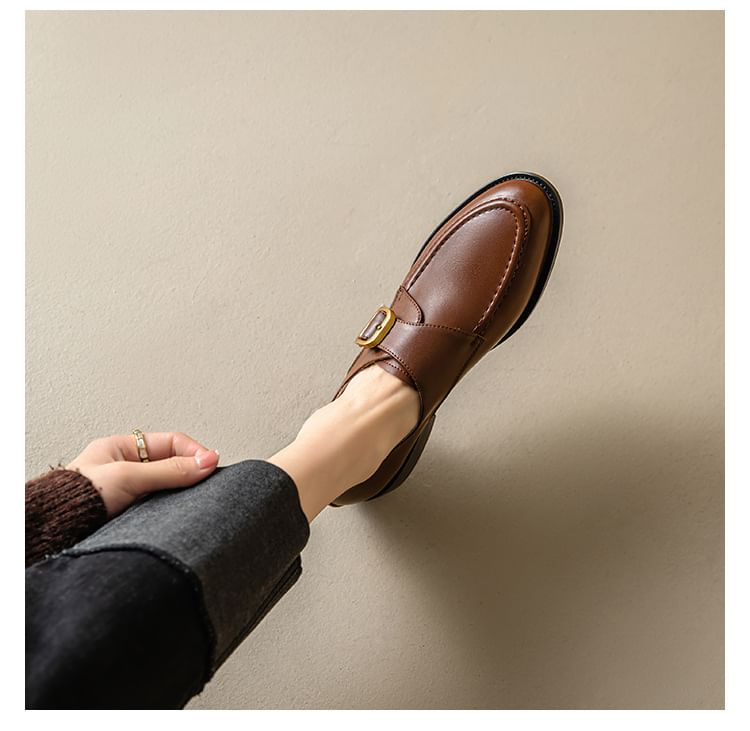 Faux Shoes Monk Strap Leather