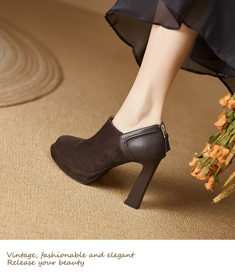 Boots Ankle Chunky Heel