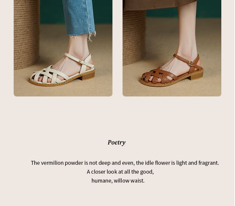 Heel Low Sandals Cutout