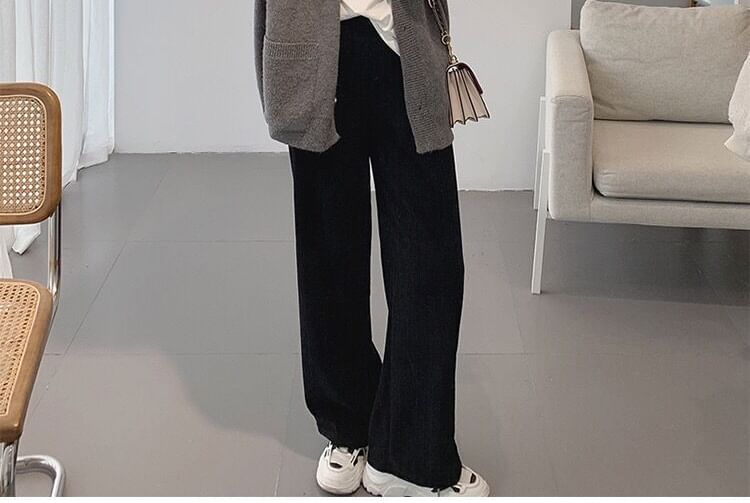 Button-Up Embroidered Cardigan Letter V-Neck