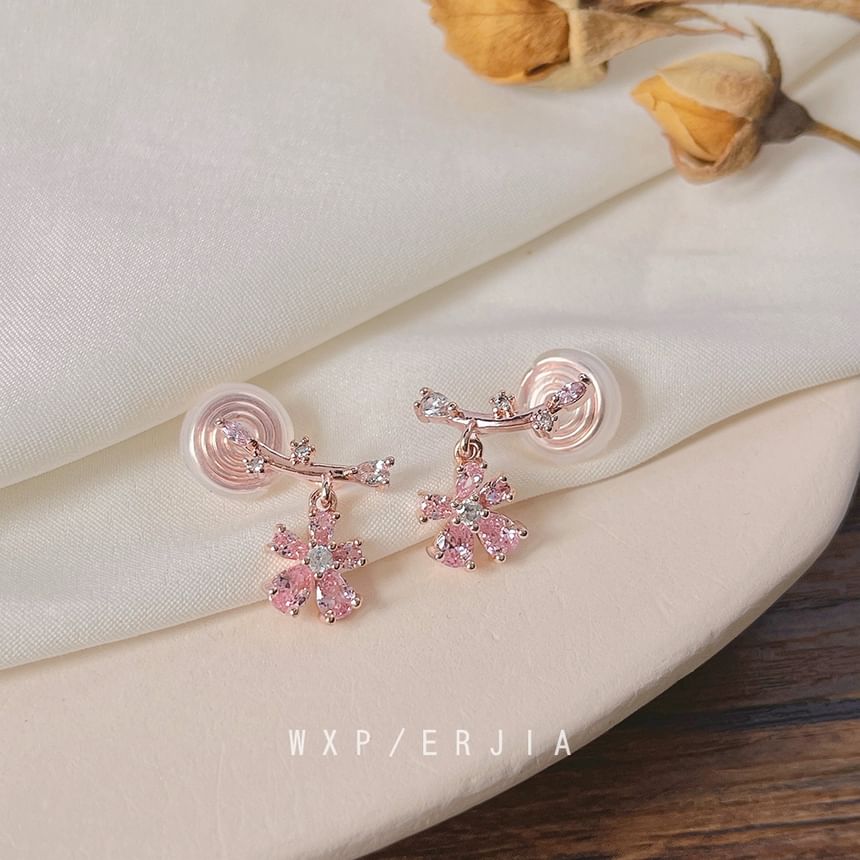 Alloy Cuff Rhinestone Floral Ear