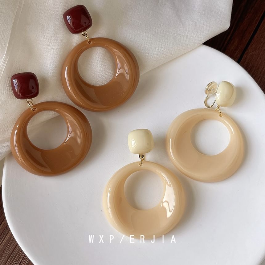 Earring Drop Resin Hoop