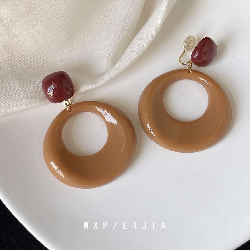 Earring Drop Resin Hoop