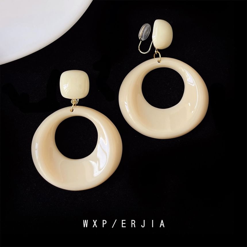 Earring Drop Resin Hoop