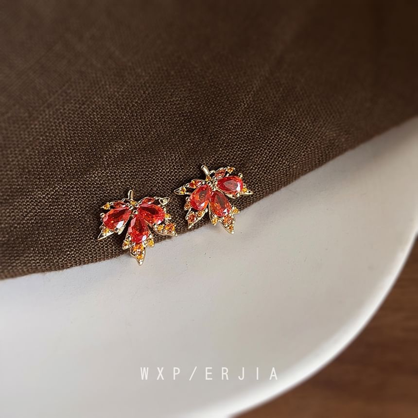 Alloy Leaf Cuff Rhinestone Ear