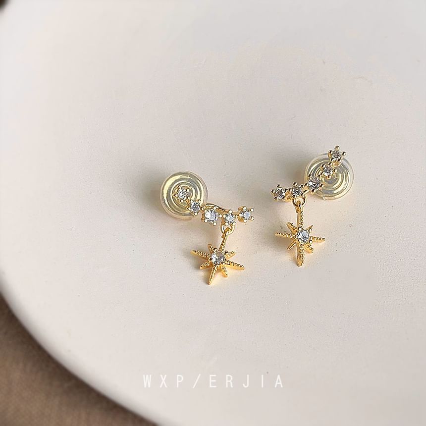 Earring Drop Cuff Star Rhinestone Alloy