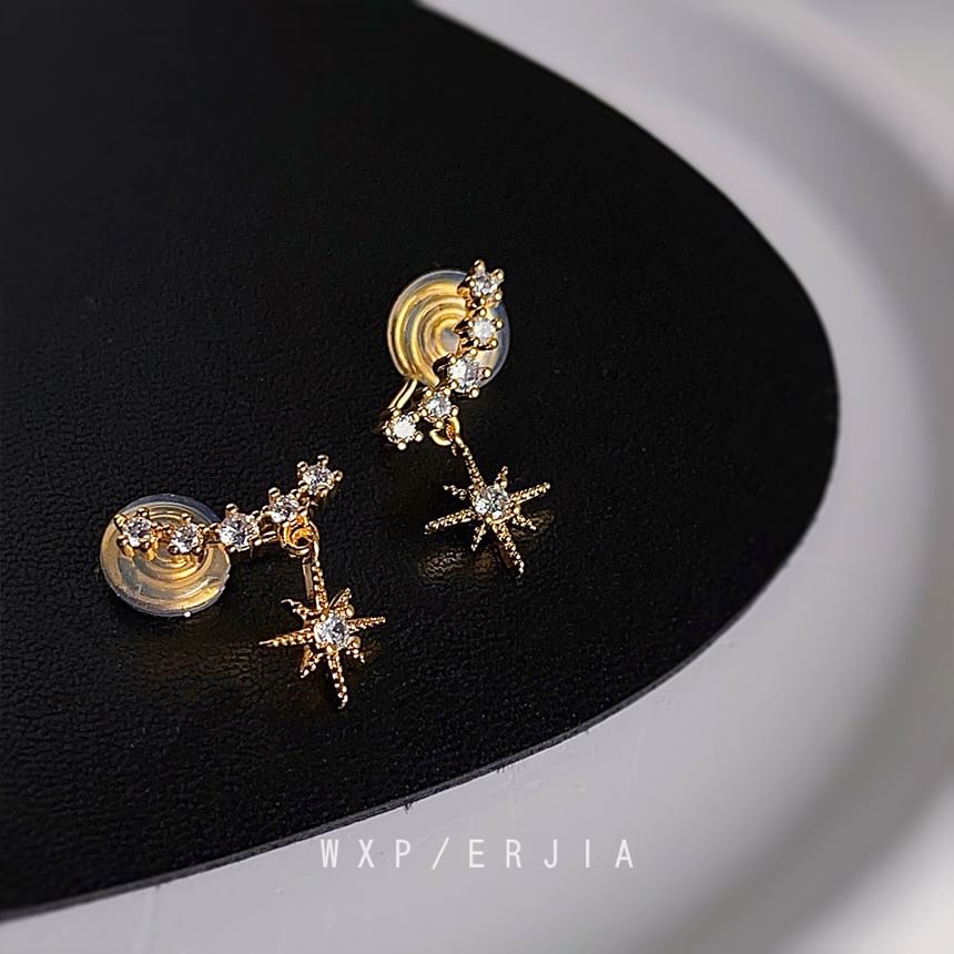 Earring Drop Cuff Star Rhinestone Alloy