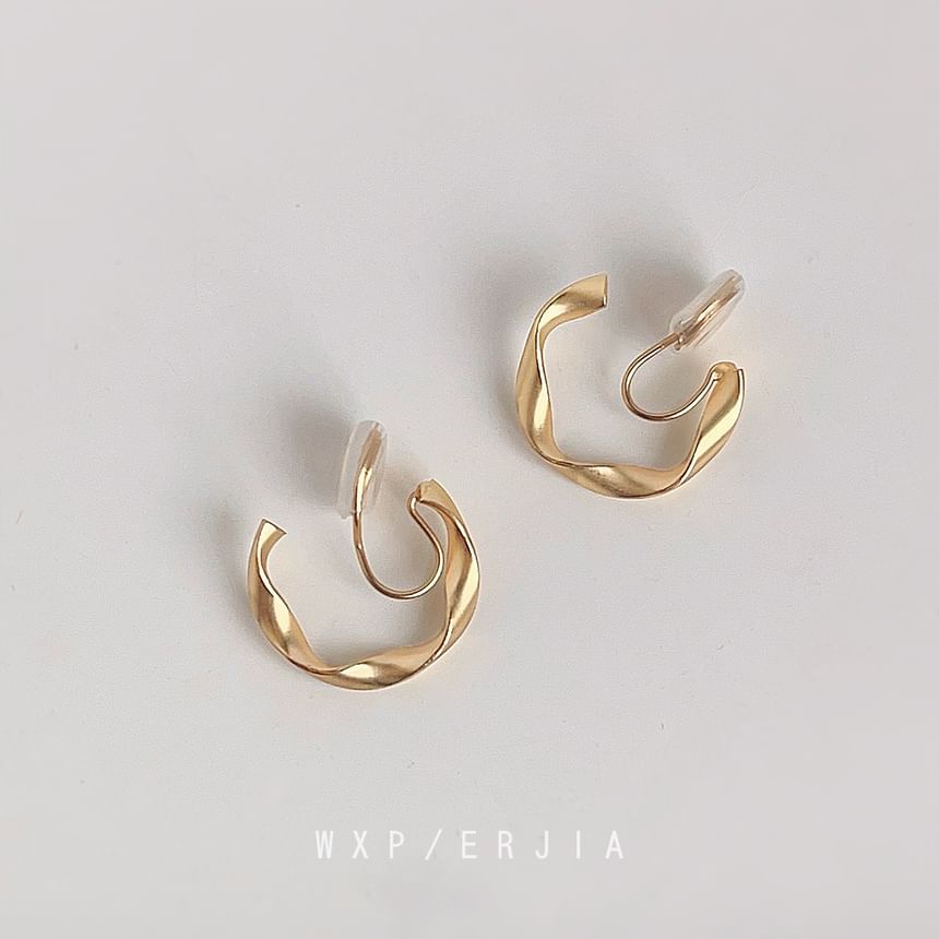 Hoop Open Alloy Cuff Twisted Earring