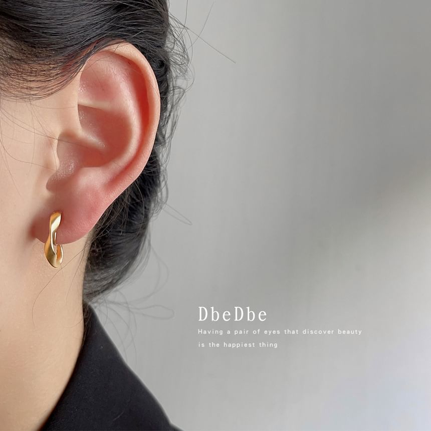 Hoop Open Alloy Cuff Twisted Earring