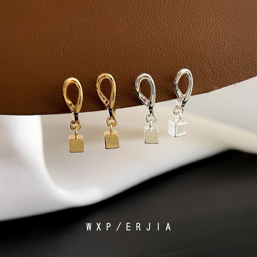 Cuff Alloy Drop Earring Cube