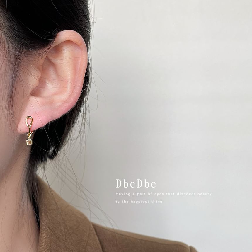 Cuff Alloy Drop Earring Cube