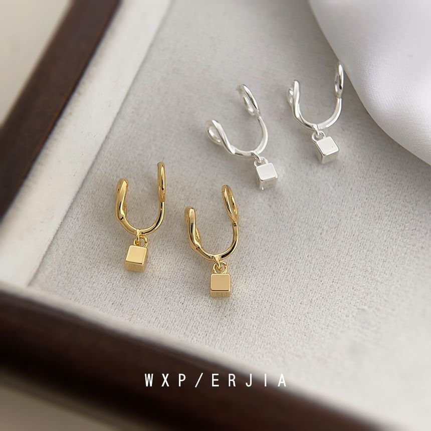 Cuff Alloy Drop Earring Cube
