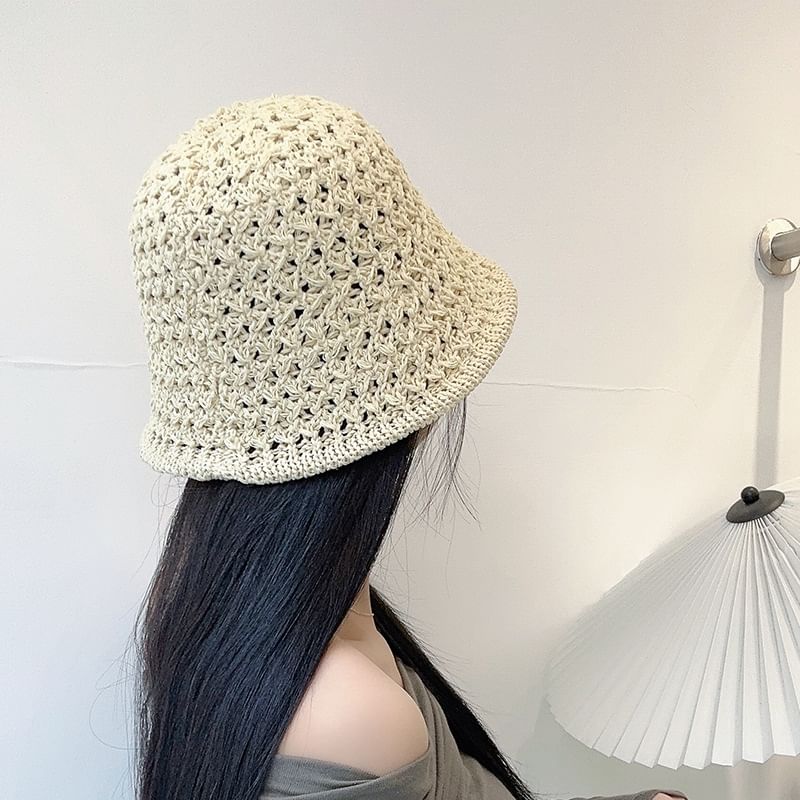 Foldable Straw Bucket Hat