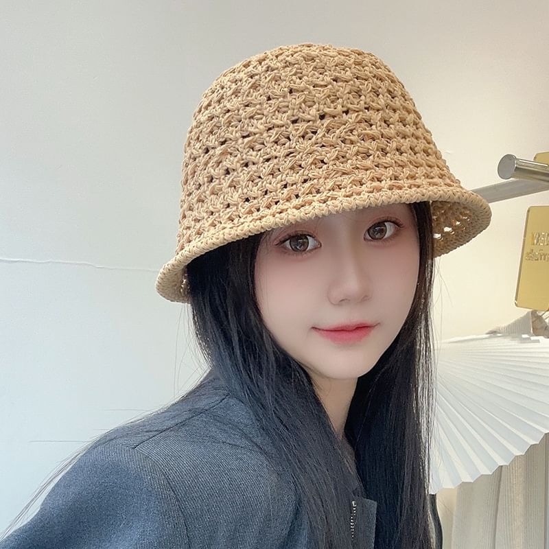 Foldable Straw Bucket Hat