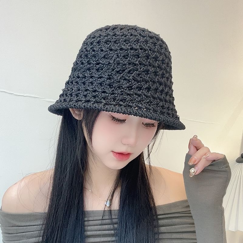 Foldable Straw Bucket Hat