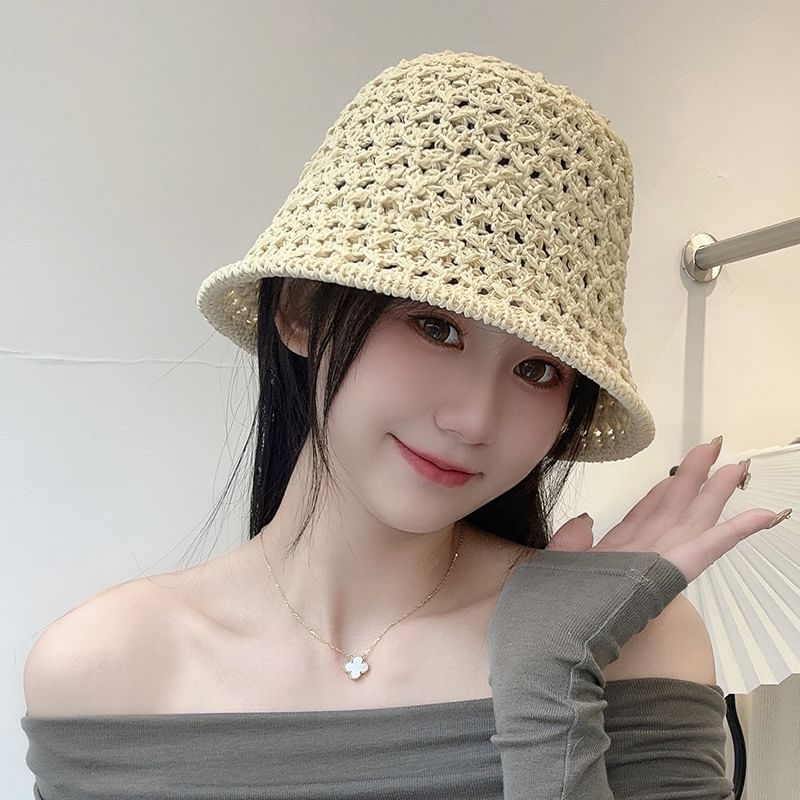 Foldable Straw Bucket Hat