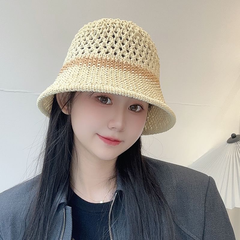 Foldable Bucket Straw Hat