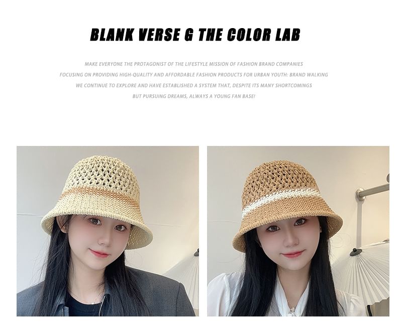 Foldable Bucket Straw Hat