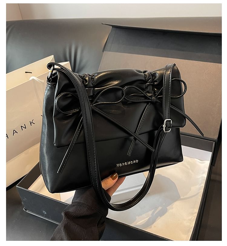 Bag Shoulder Bow Leather Faux
