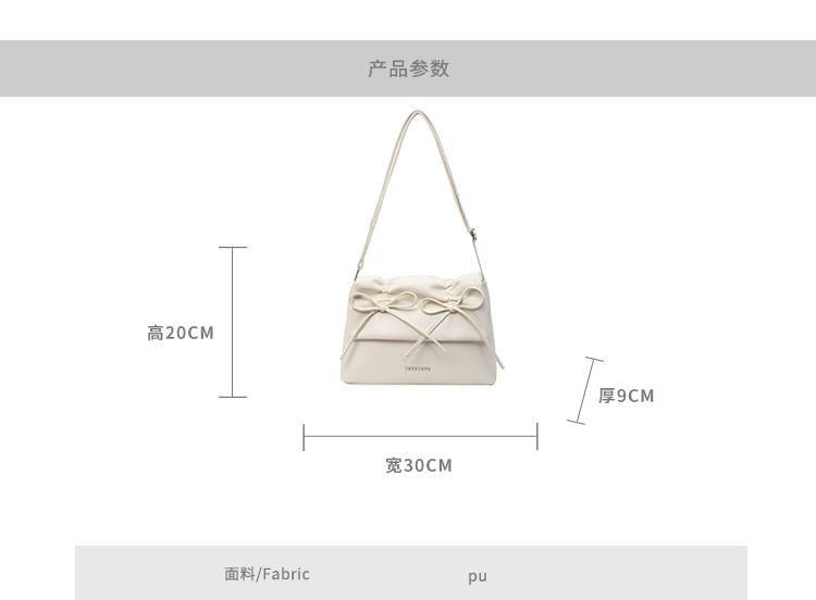 Bag Shoulder Bow Leather Faux