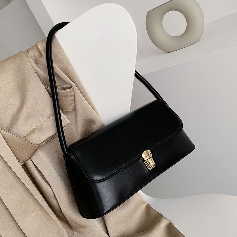 Leather Bag Faux Flap Shoulder