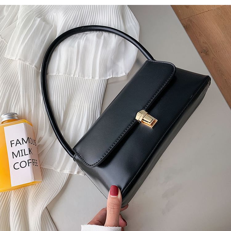 Leather Bag Faux Flap Shoulder