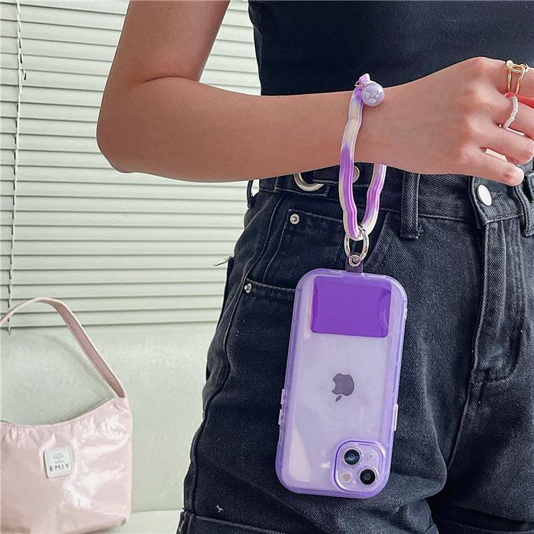 Phone with Pad Hoop Lanyard Wavy Strap