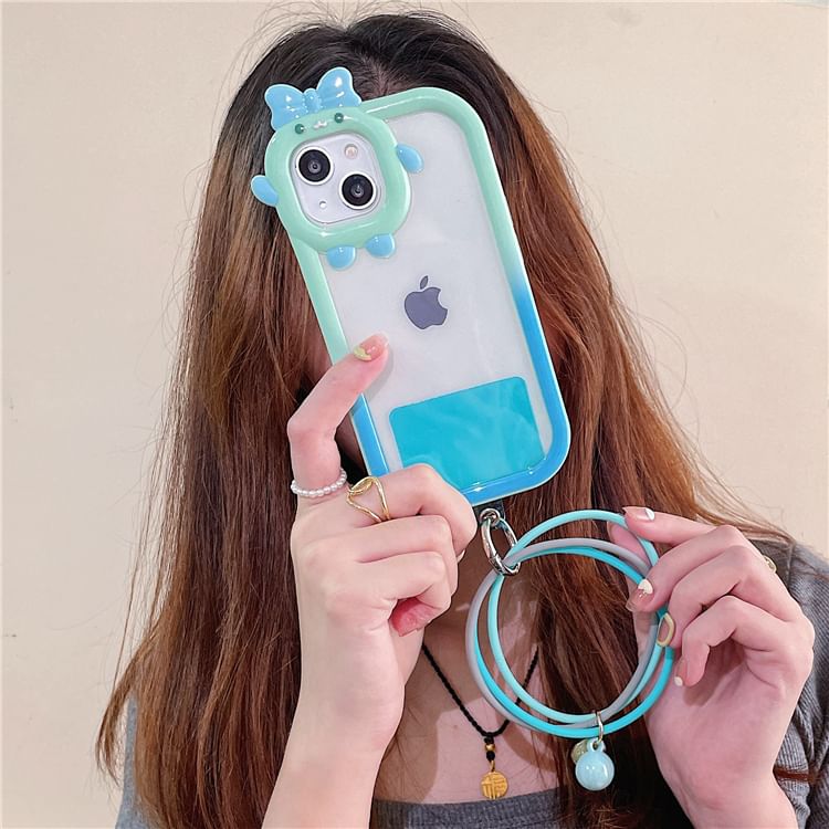 Phone Strap Lanyard Layered with Hoop Pad