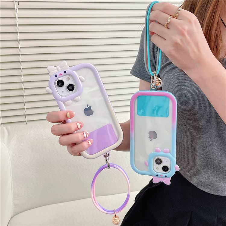 Phone Strap Lanyard Layered with Hoop Pad