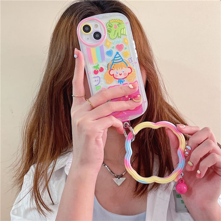 Strap Lanyard Hoop Wavy Pad Phone with