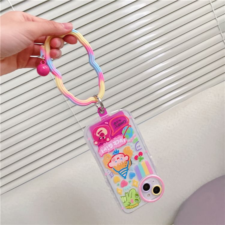 Strap Lanyard Hoop Wavy Pad Phone with