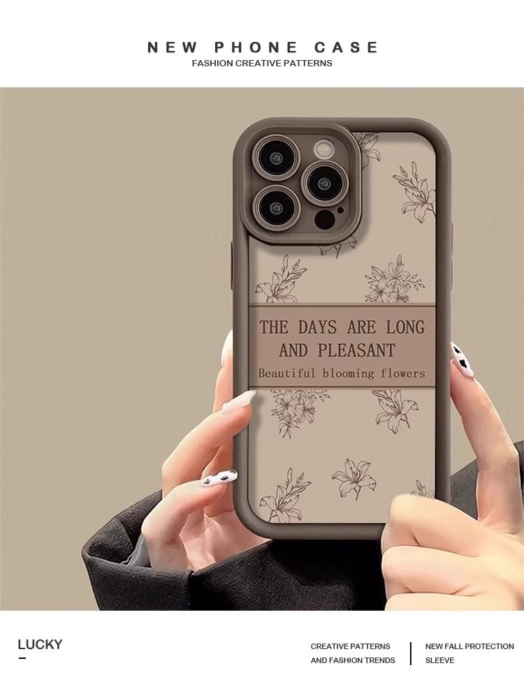 Phone Lettering Case Floral