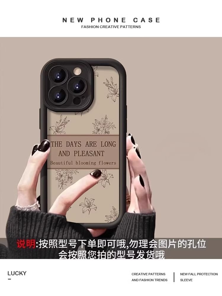 Phone Lettering Case Floral