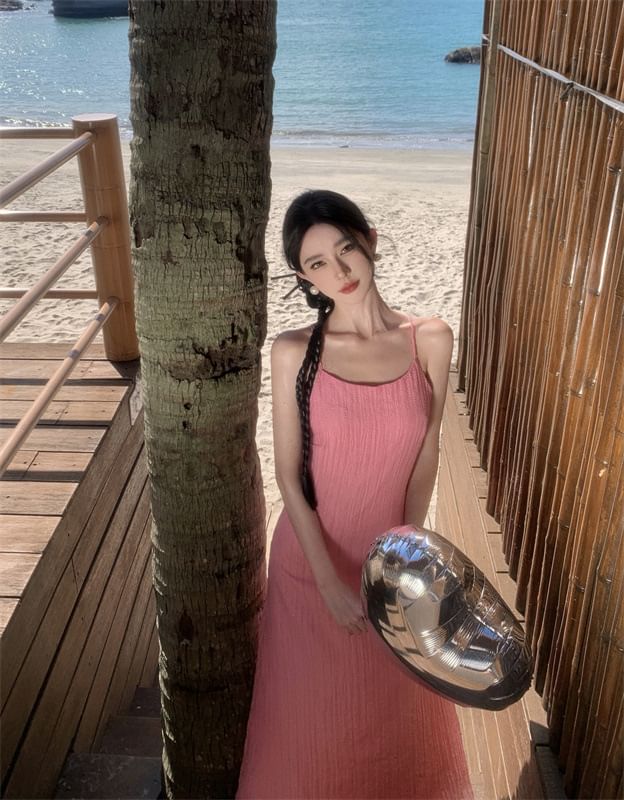 Mermaid Dress Maxi Spaghetti Plain Strap