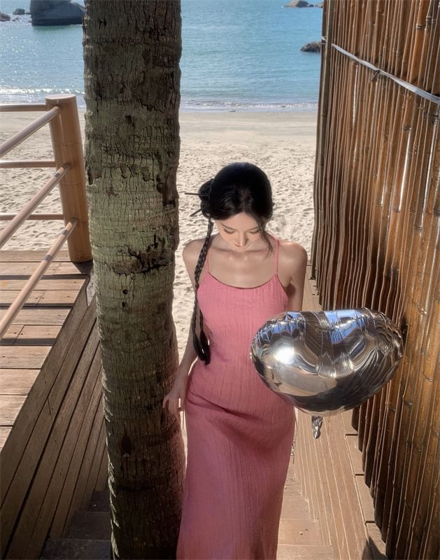 Mermaid Dress Maxi Spaghetti Plain Strap