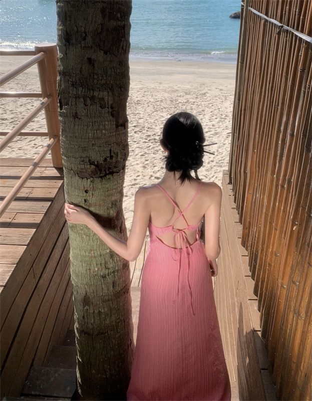 Mermaid Dress Maxi Spaghetti Plain Strap