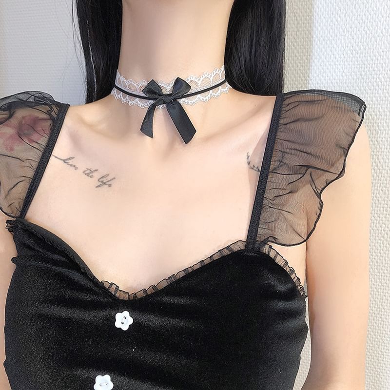 Lace Bow Choker