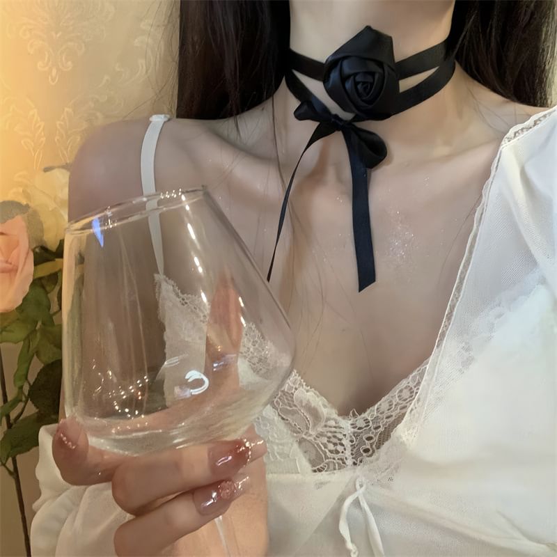 Rose Choker Ribbon